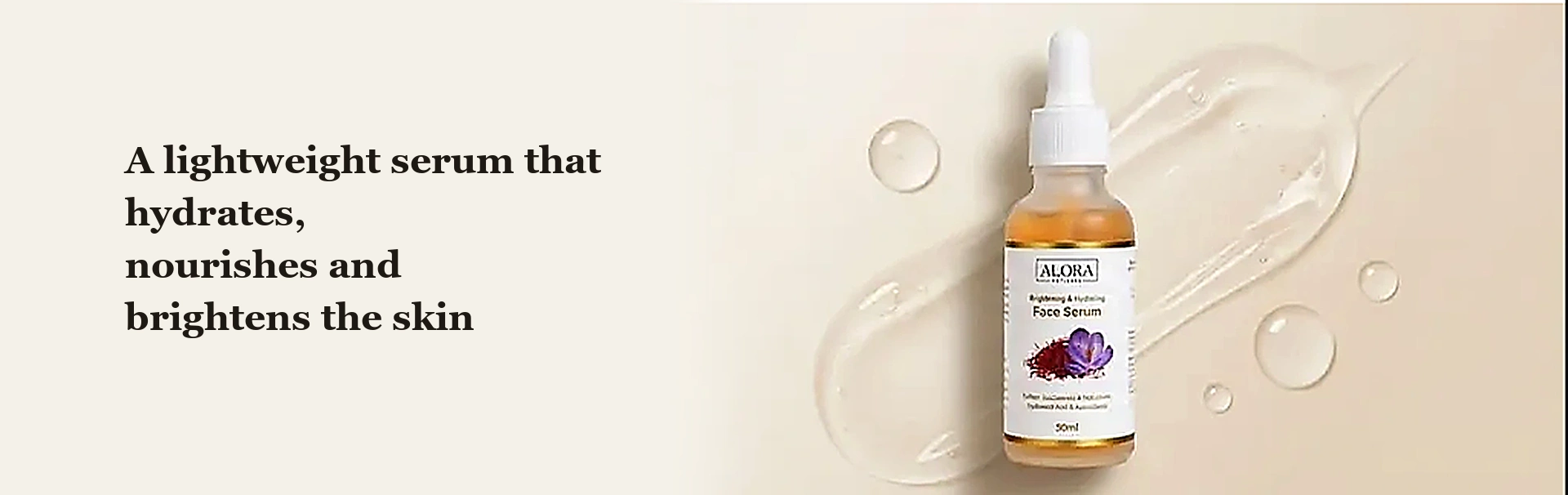 Brightening & Hydrating Face Serum Banner Desktop