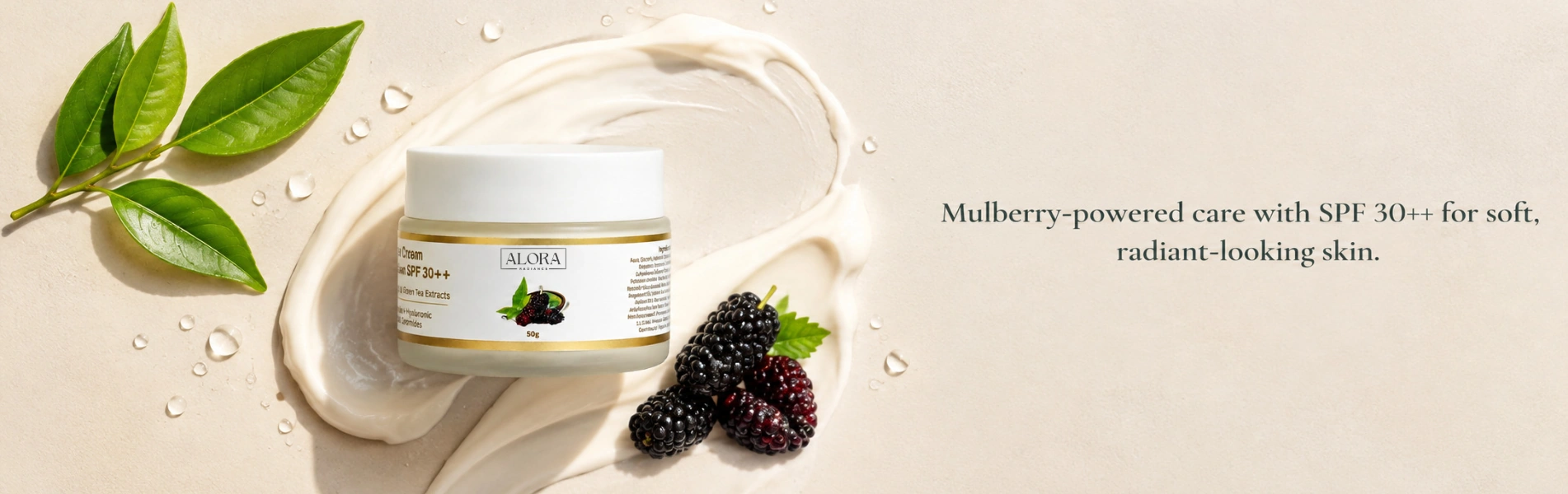 Mulberry Face Cream & Sunscreen SPF 30++ Banner Desktop
